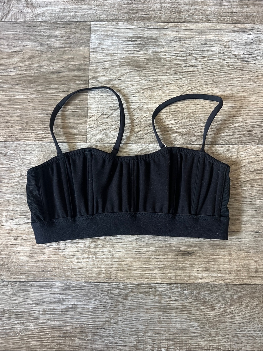 Fleur Du Mal Black Bralette with Boning
